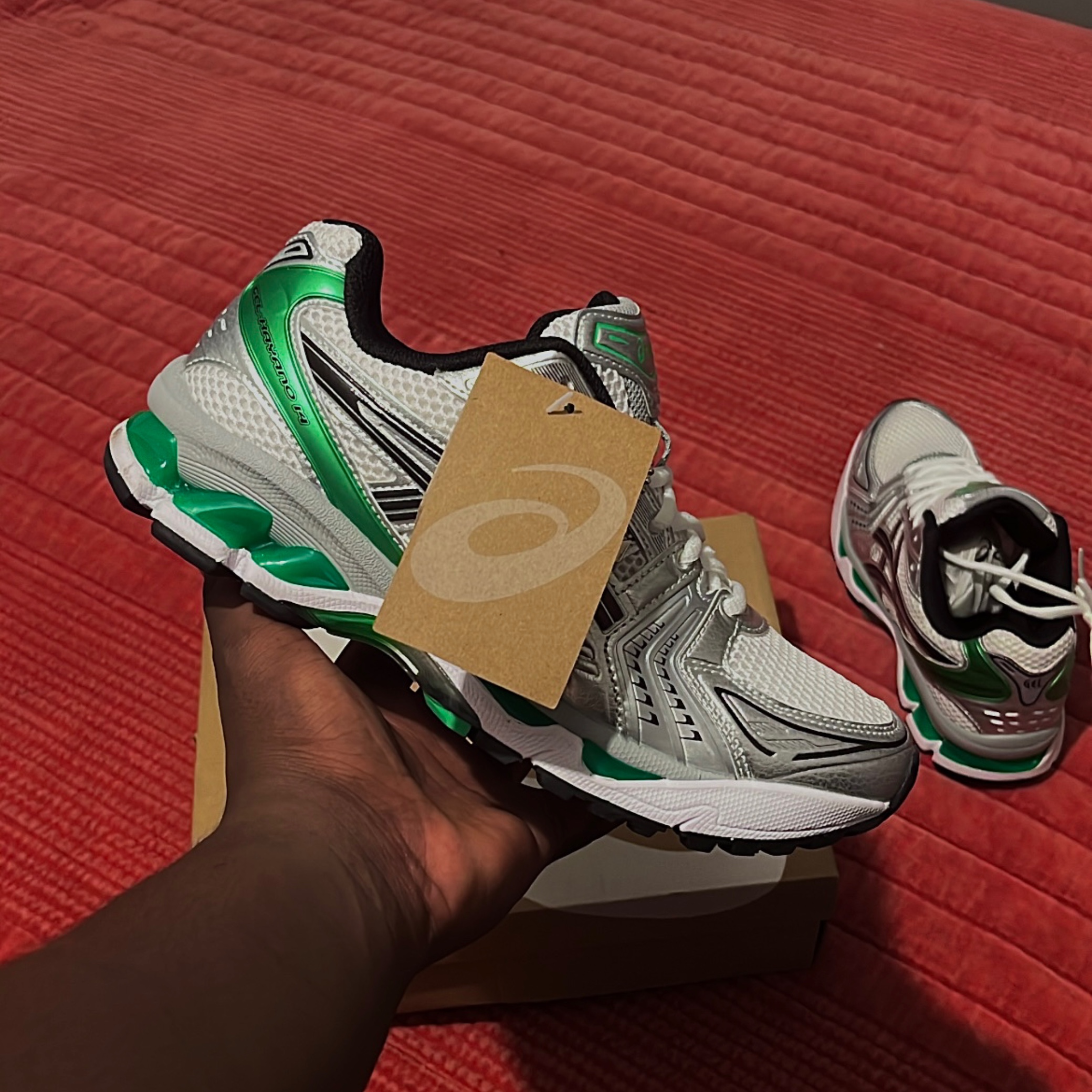 ASICS Gel Kayano 14 Green - Sneakers disponibles chez Plug In Process